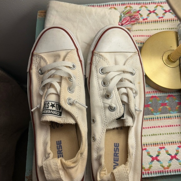 Converse Cream Canvas Low Tops 8 - Picture 3 of 11